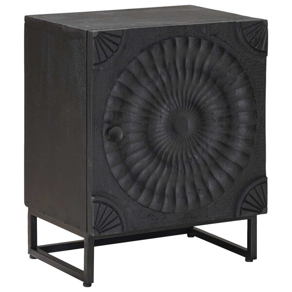 vidaXL Table de chevet faite main Noir 40 x 30 x 50 cm