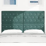 vidaXL Tête de lit LED en velours vert foncé  72 cm
