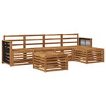 vidaXL Ensemble de canapés d'extérieur 6 Pièces Naturel