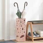vidaXL Porte-parapluie Rose 15 5 x 15 5 x 49 cm Acier
