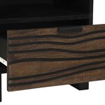 vidaXL Cabinet de chevet avec tiroir 2 Pièces Noyer 40 x 33 x 46 cm