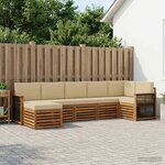 vidaXL Ensemble de canapés d'extérieur 6 pc Naturel