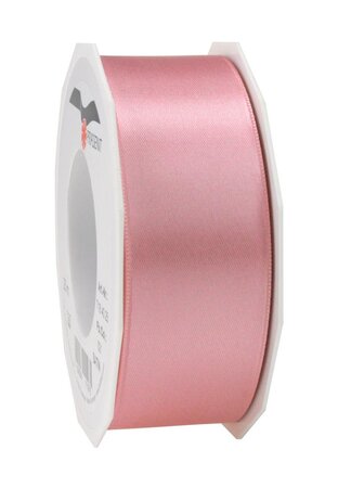 Satin double face 25-m-rouleau 40 mm rose