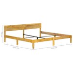 vidaXL Cadre de lit Bois de manguier massif 200 cm