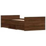 vidaXL Cadre de lit tête de lit et pied de lit chêne marron 90x200 cm