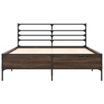 vidaXL Cadre de lit sans matelas chêne marron 135x190 cm