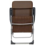 vidaXL Chaises de camping pliables lot de 2 Marron Aluminium