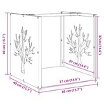 vidaXL Portant de bois de chauffage 40x40x40 cm acier inoxydable