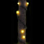 vidaXL Palmier à LED 136 LED Blanc chaud 220 cm