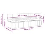 vidaXL Cadre de lit d'angle avec matelas Crème 80 x 200 cm Velours