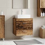 vidaXL Vanité de lavabo mural Bois ancien 49 5 x 41 x 62 5 cm