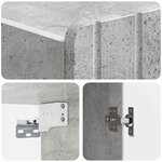 vidaXL Armoire Murale Gris béton 33 x 34 5 x 94 cm Bois d'ingénierie