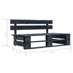 vidaXL Banc palette de jardin Bois Noir