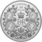Pièce de monnaie en argent 50 dollars g 157.6 millésime 2023 queen elizabeth ii s reign