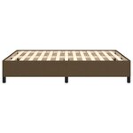 vidaXL Cadre de lit sans matelas marron foncé 140x190 cm tissu