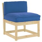vidaXL Coussin pour dossier de palette Bleu royal 70 x 40 x 12 cm