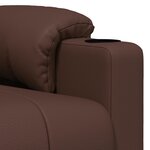 vidaXL Fauteuil de massage Marron Similicuir