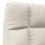 vidaXL Chaise pliable de sol Crème Tissu