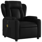 vidaXL Fauteuil de massage inclinable noir similicuir