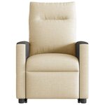 vidaXL Fauteuil inclinable de massage Crème Tissu