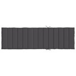 vidaXL Coussin de chaise longue anthracite mélangé 200x60x4 cm tissu