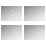 vidaXL Plaques en Aluminium Antidérapantes à Motif en Damier 4 Pièces 70x50 cm