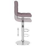 vidaXL Tabouret de bar Taupe Tissu