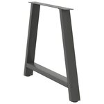 vidaXL Pieds de table à manger en forme de A 2 pièces Anthracite 90 x (72-73) cm Acier