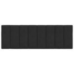 vidaXL Coussin de tête de lit noir 120 cm velours