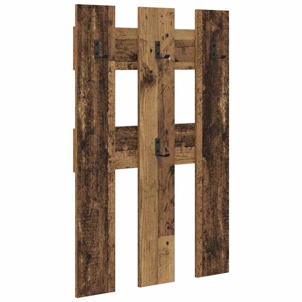 vidaXL Porte-manteau mural Montage mural Bois ancien 65 x 3 x 100 cm