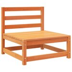 vidaXL Salon de jardin 7 Pièces cire marron bois de pin massif