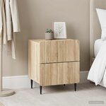 vidaXL Cabinet de chevet 2 Pièces Chêne Sonoma 43 x 34 5 x 49 5 cm