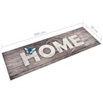 vidaXL Tapis de cuisine lavable Home 60x300 cm