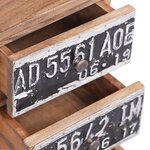 vidaXL Table de chevet 30 x 30 x 51 cm Bois de récupération massif