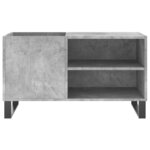 vidaXL Armoire à disques gris béton 85x38x48 cm bois d'ingénierie