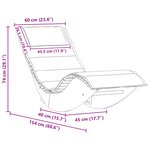 vidaXL Chaises longues à bascule avec coussins 2 Pièces en bois d'acacia