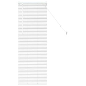 vidaXL Store de Fenêtre avec des rideaux Blanc Aluminium