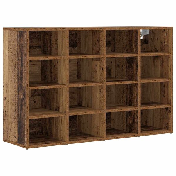 vidaXL Cabinet à chaussures avec étagère Bois ancien 103 x 30 x 67 cm