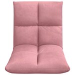 vidaXL Fauteuil de sol ajustable Rose Velours
