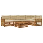 vidaXL Ensemble de canapés d'extérieur 6 Pièces Naturel et Beige
