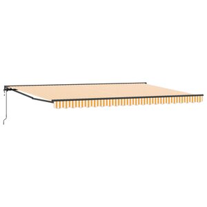 vidaXL Cadre d'auvent Jaune et blanc 500 × 300 cm