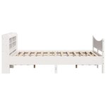 vidaXL Cadre de lit avec tête de lit blanc 160x200 cm bois pin massif