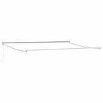 vidaXL Auvent Rétractable Blanc 500 × 300 cm Tissu et Métal