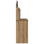 vidaXL Coiffeuse avec miroir chêne artisanal 96x39x142 cm