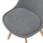 Lot de 6 chaises de salle à manger bouclé gris 03_0009892