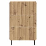 vidaXL Cabinet de chevet avec tiroir Chêne artisanal 43 x 41 x 68 cm