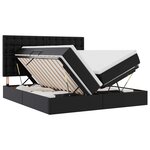 vidaXL Lit avec rangement et LED Noir 180 x 200 cm Simili cuir