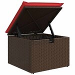 vidaXL Salon de jardin 4 Pièces avec coussins marron résine tressée