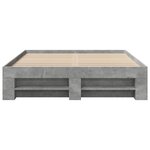 vidaXL Cadre de lit sans matelas gris béton 120x190 cm bois ingénierie
