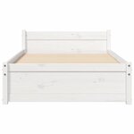 vidaXL Cadre de lit sans matelas blanc bois massif 90x190 cm